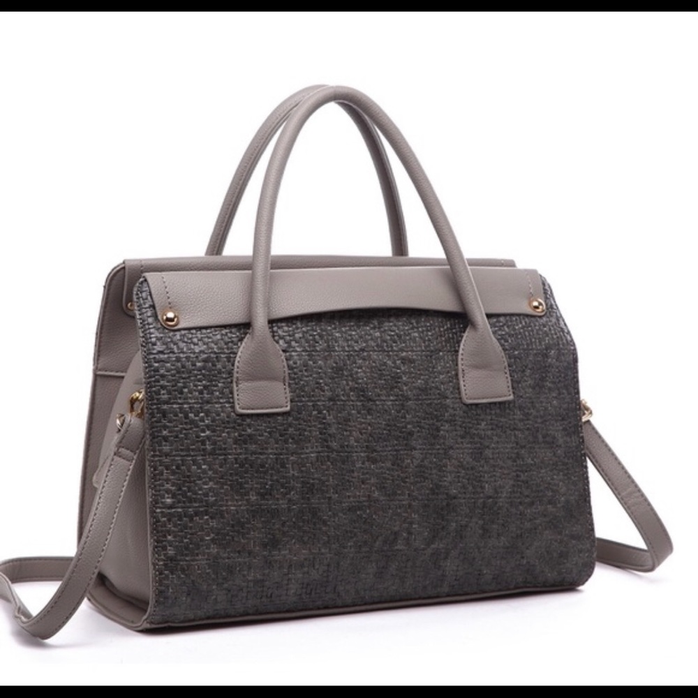 Brand New Albany Weave Front Pocket Tote in Gray